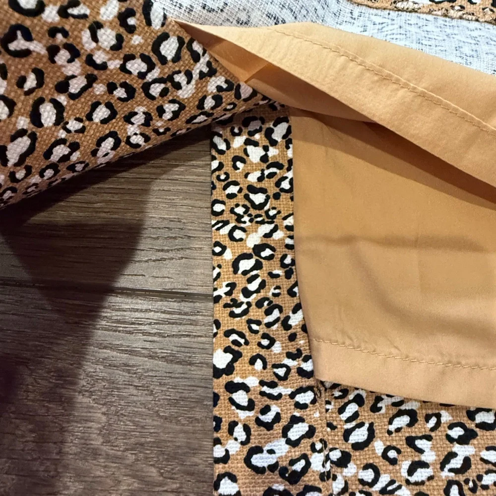 J. Crew Factory Basketweave Sheath Dress, Animal Print Women's Dress, Size 10 - Picture 8 of 14